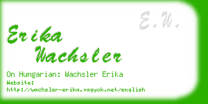 erika wachsler business card